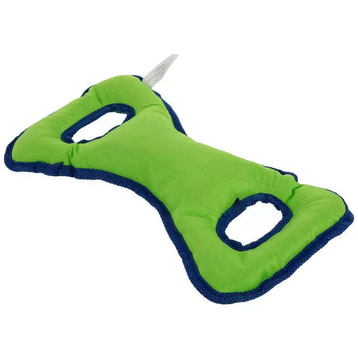 Green Squeaky Tug Dog Toy