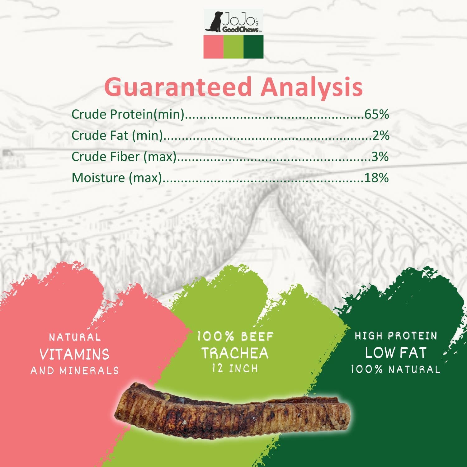 12" Beef Trachea Dog Treat - Natural Dog Chews (5/Bag)