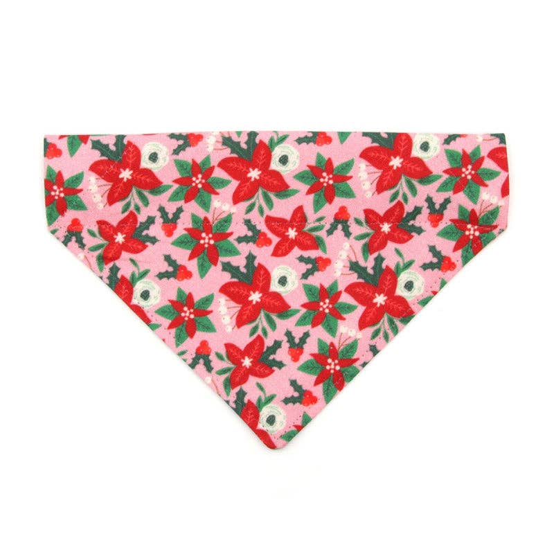 "Winter Blooms - Pink" - Bandana For Cats & Small Dogs