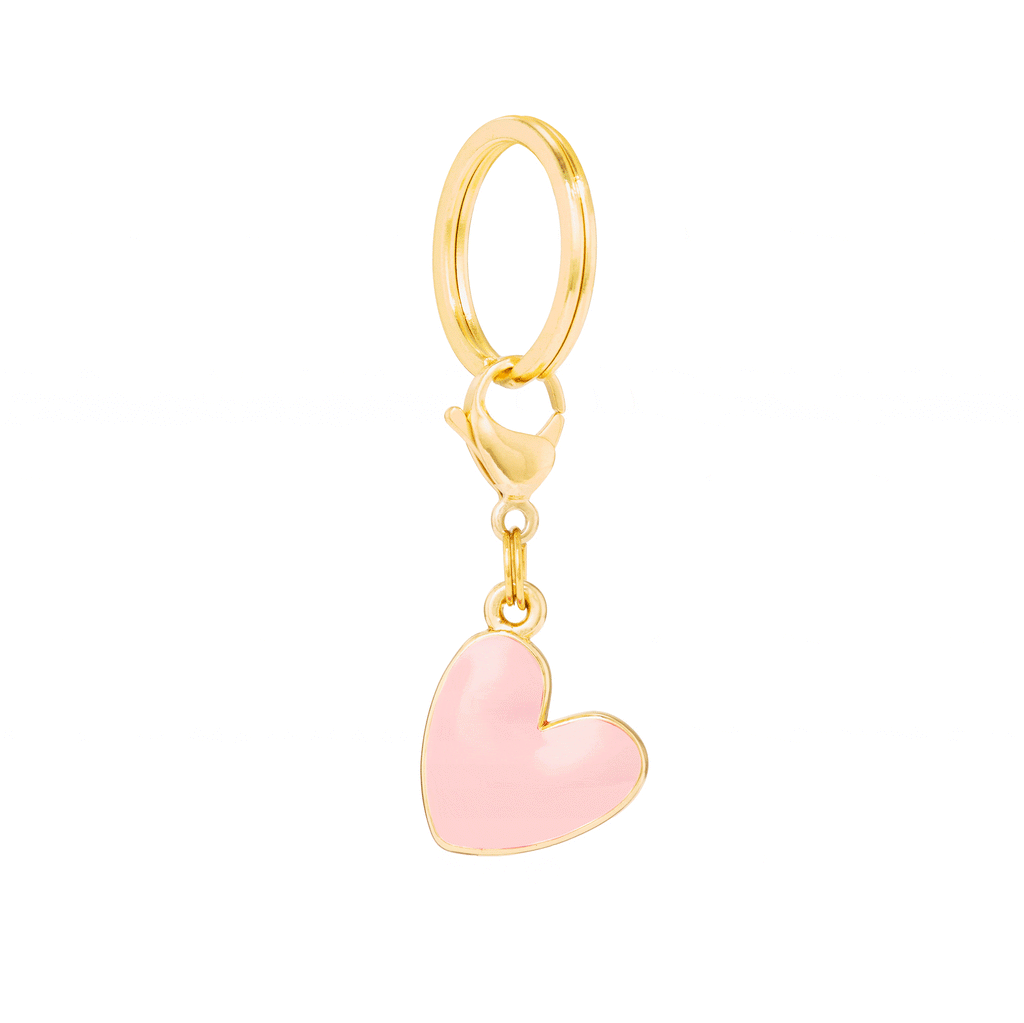 Pink Heart Collar Charm