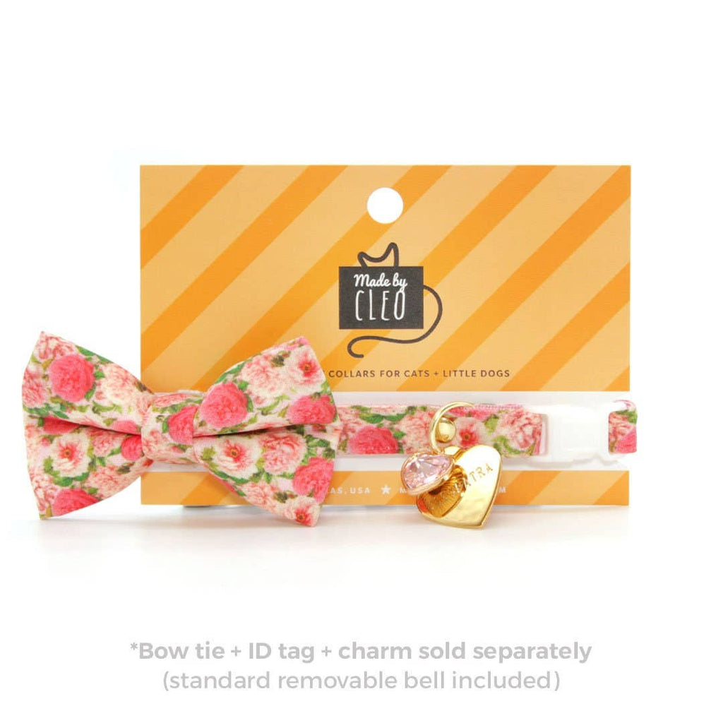"Pretty in Peony - Pink" - Floral Cat Collar