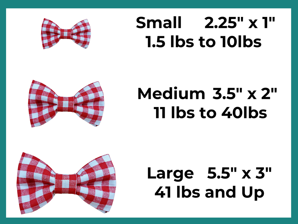 Red and White Gingham Bow Tie