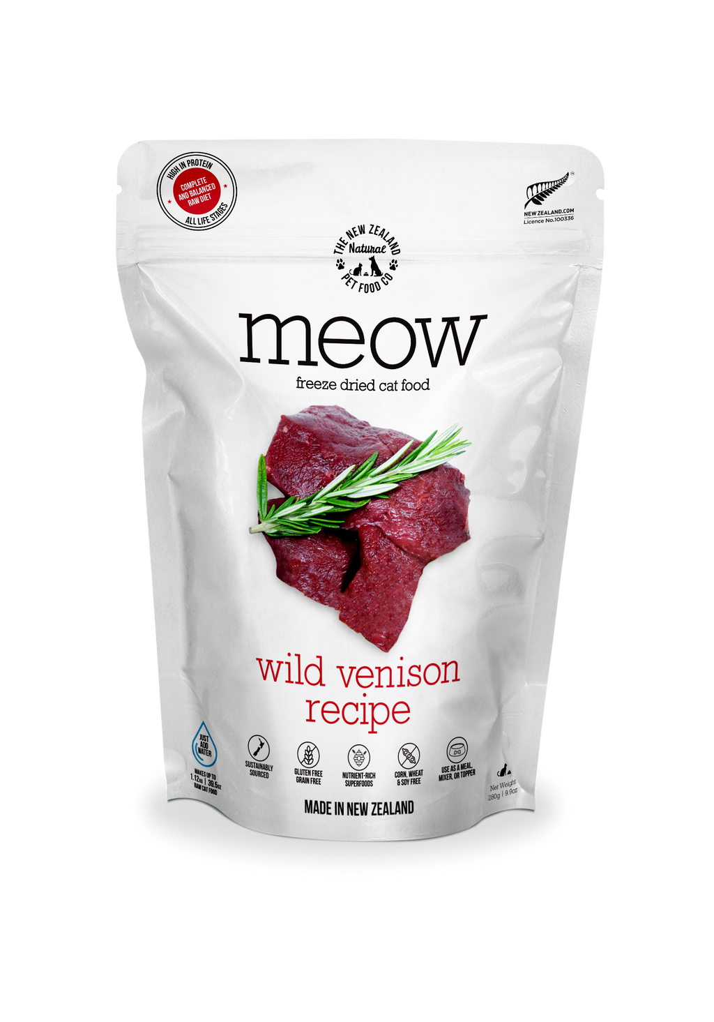 Meow Wild Venison Freeze Dried Cat Food