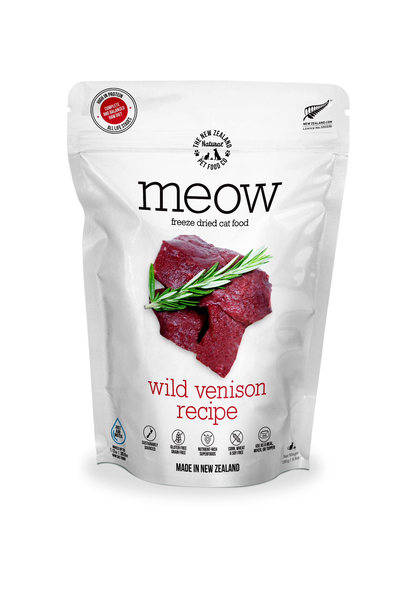 Meow Wild Venison Freeze Dried Cat Food