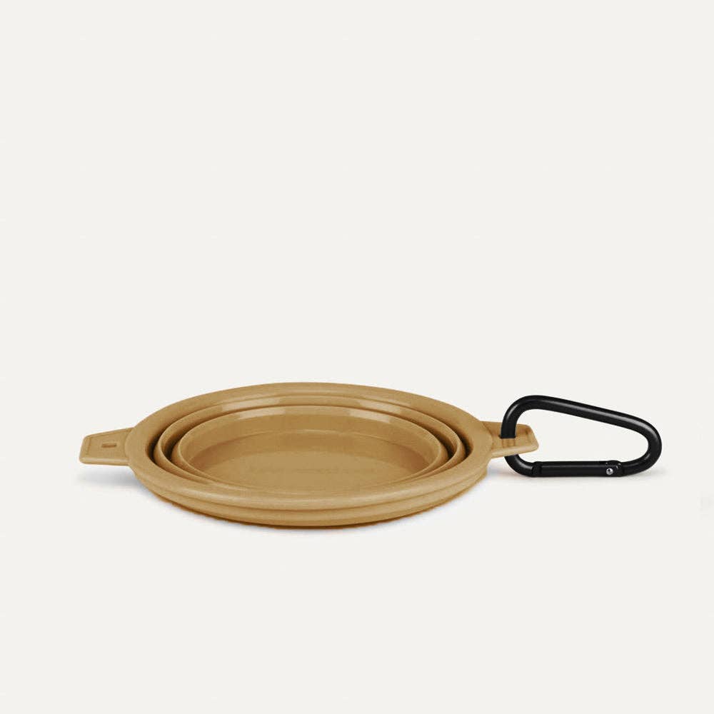 Desert Tones Travel Collapsible Pet Bowl with Carabiner Clip