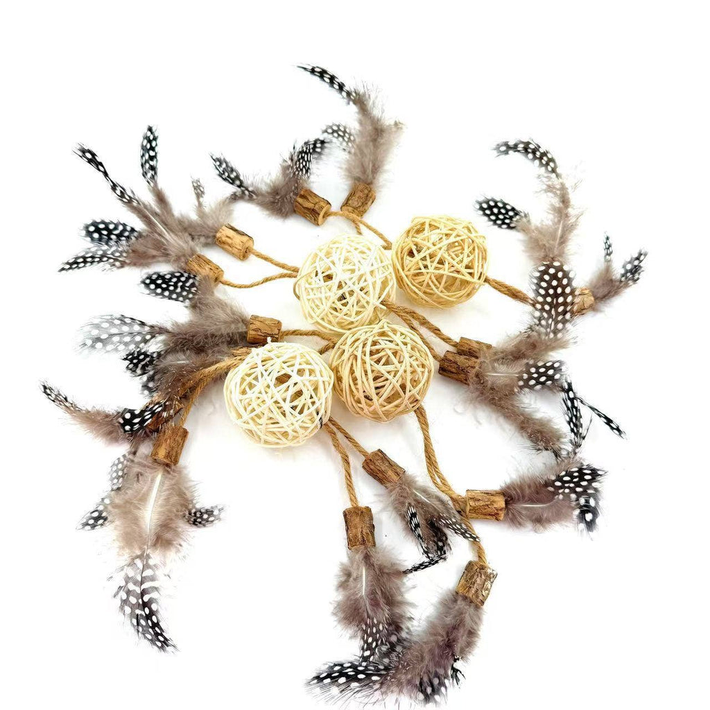 Moo - Natural Rattan Cat Toy Balls