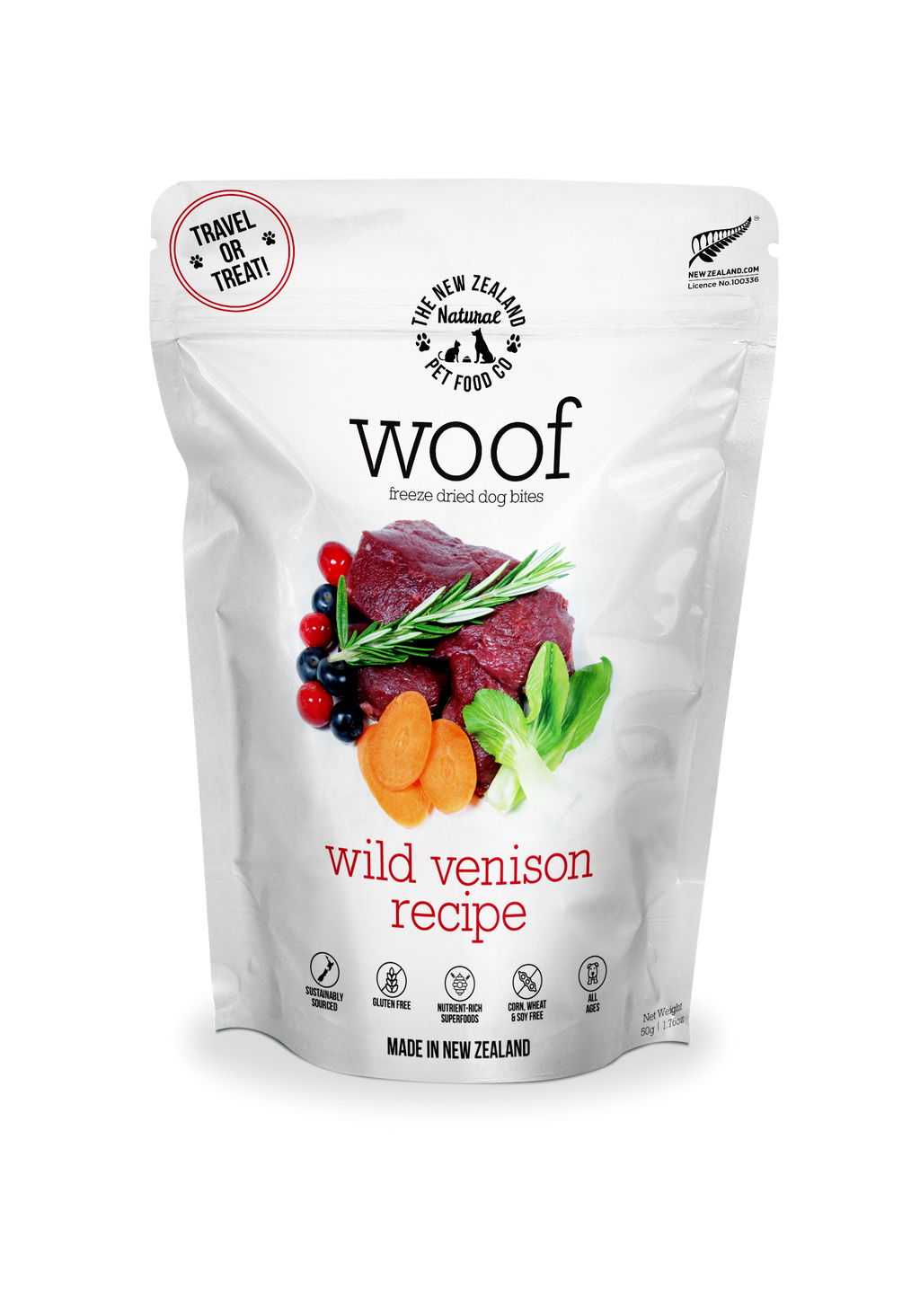 Woof Wild Venison Freeze Dried Dog Food