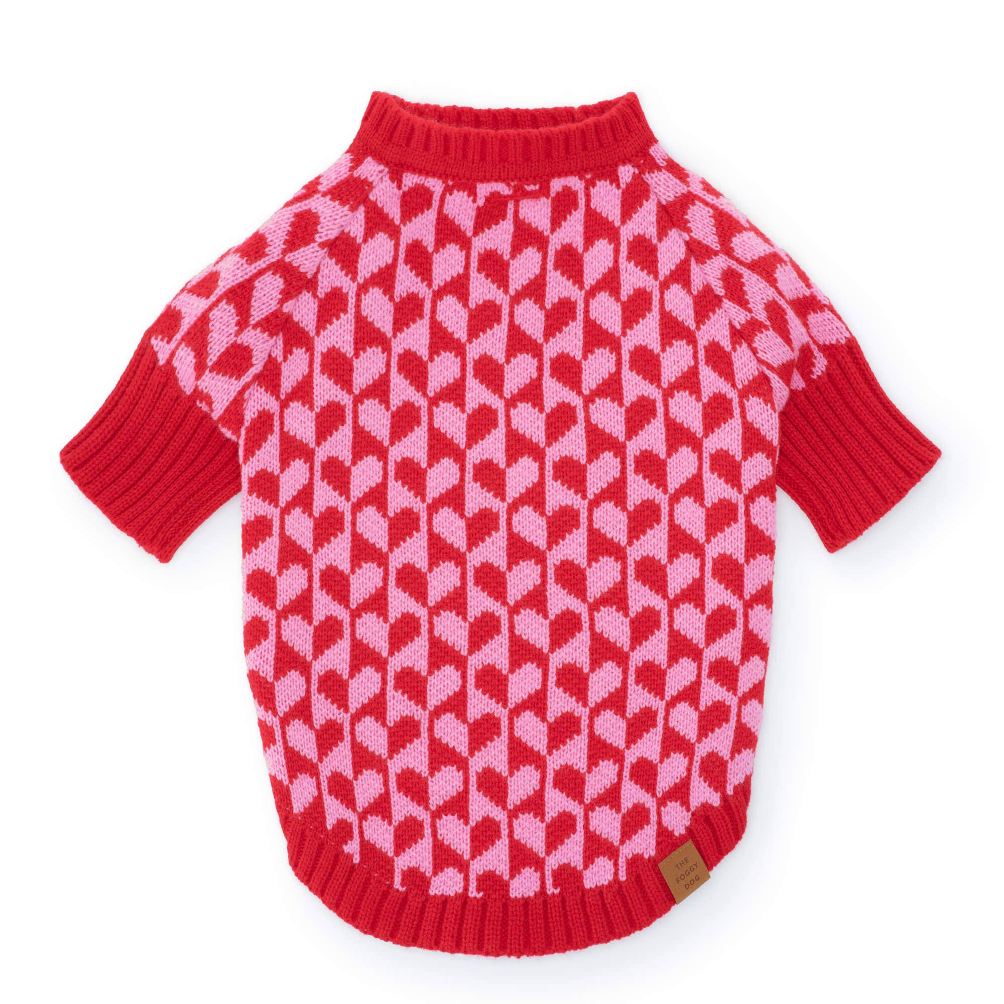 Heart Stripe Valentine's Day Dog Sweater