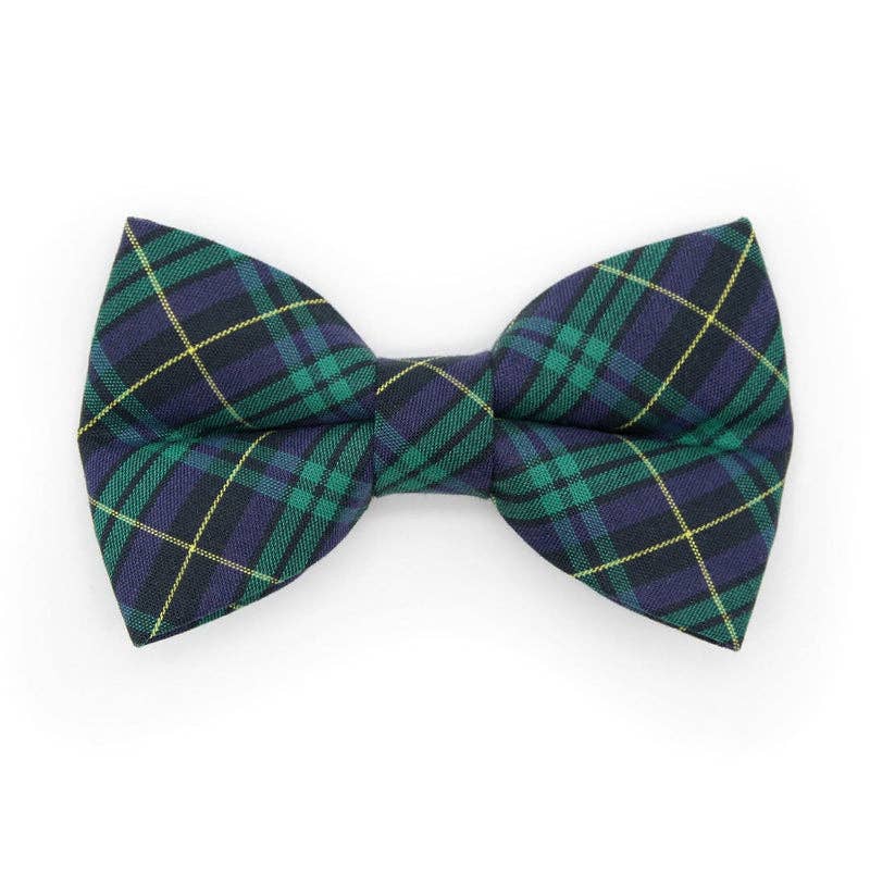 Green/Blue Plaid Bow Tie