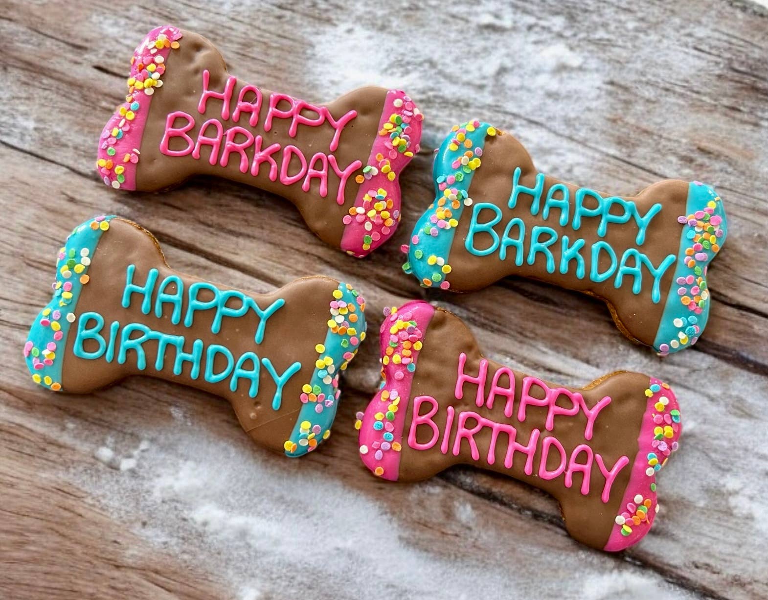 6 inch Carob Confetti Barkday bones dog treats
