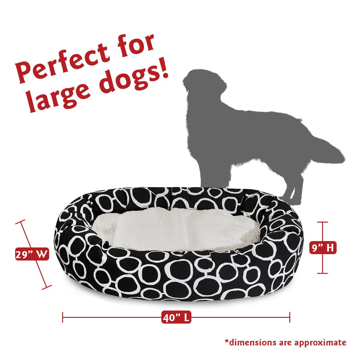 Fusion Sherpa Bagel Dog Bed