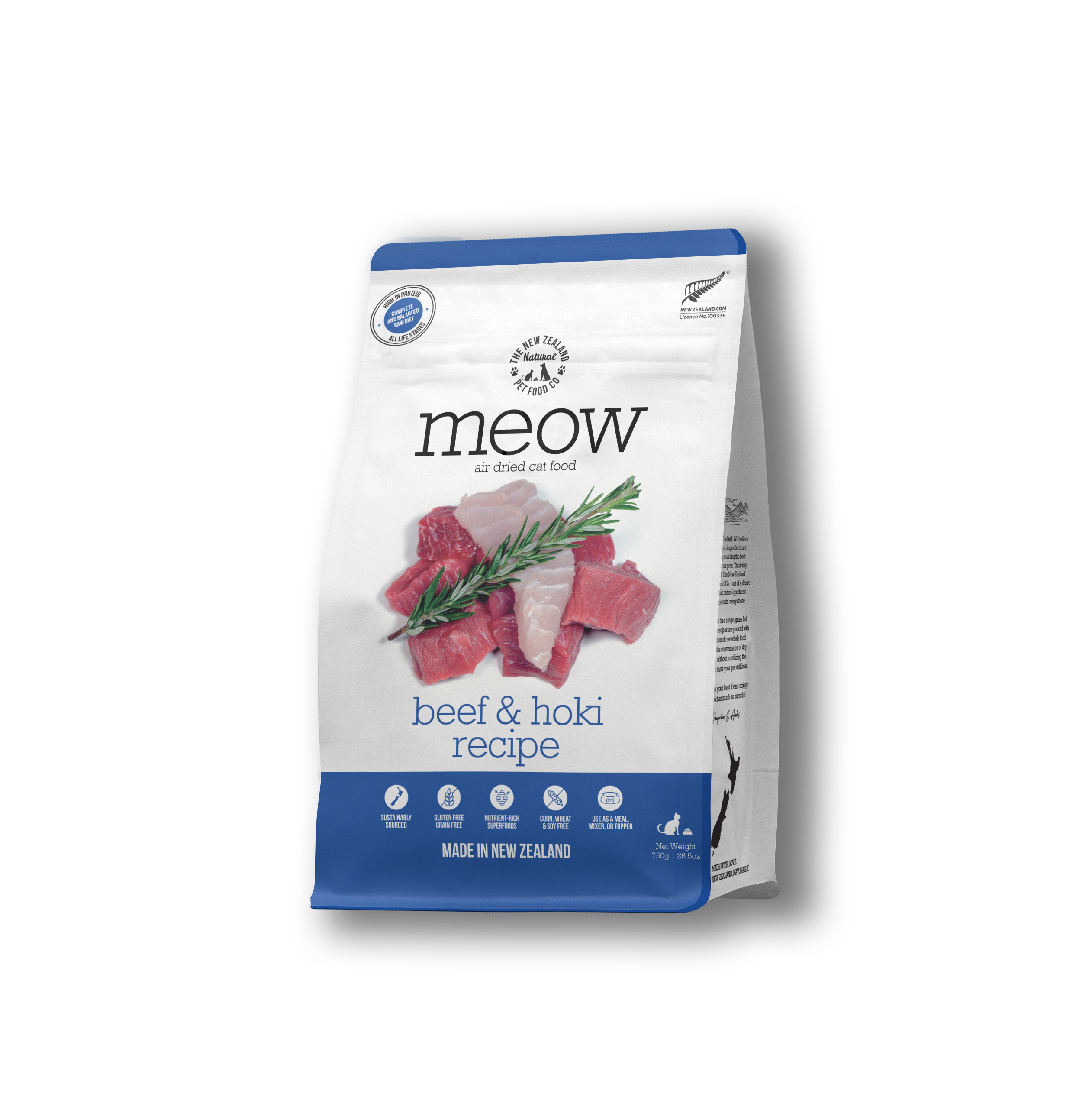 Meow Beef & Hoki Air Dried Cat Food 3.5oz | 26.5oz