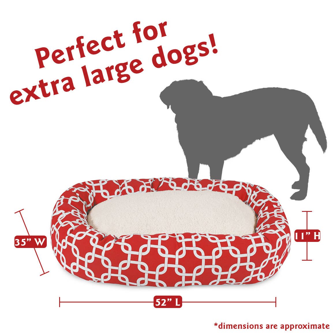 Links Sherpa Bagel Dog Bed