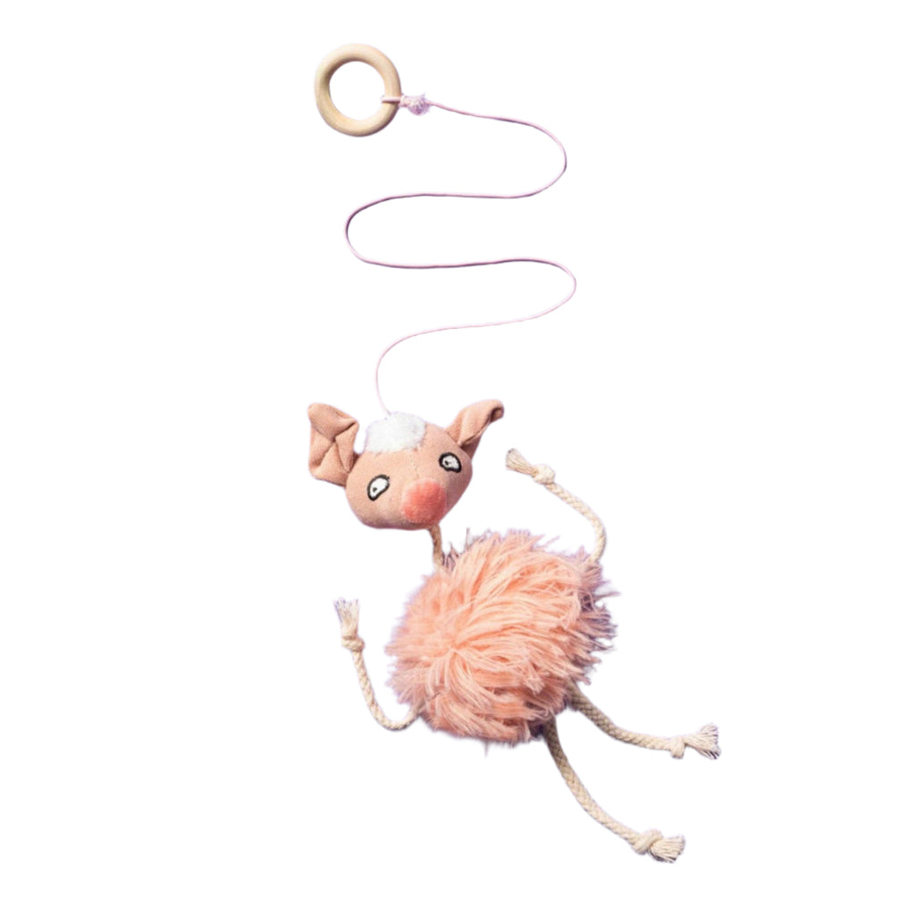 Moo - Cute Animal Series Cat Teaser Toy: Pink