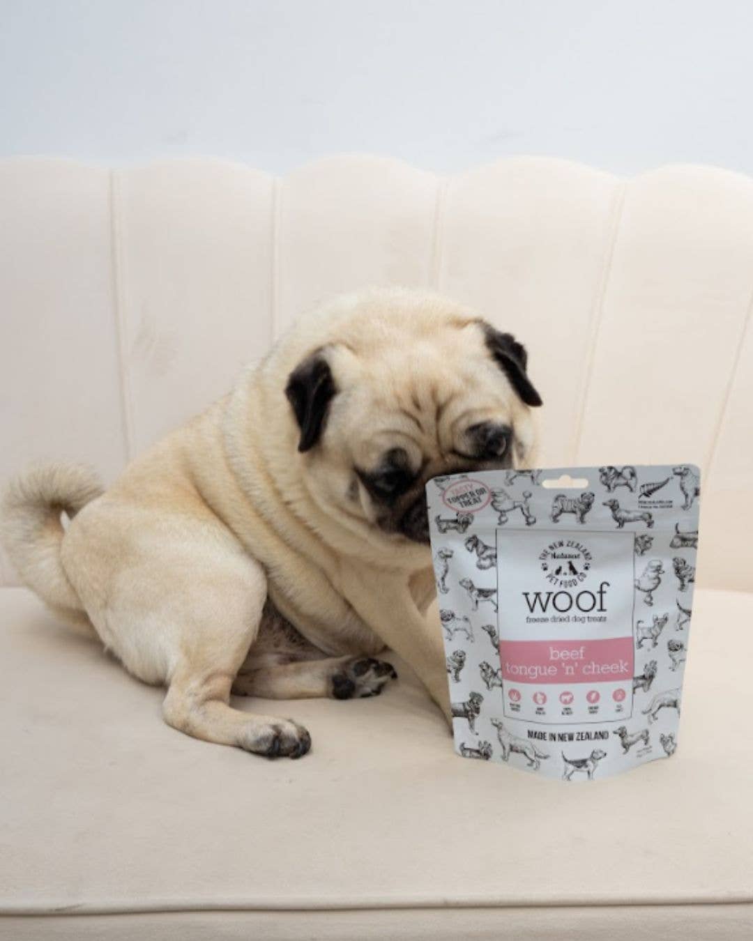 Woof Beef Tongue 'n' Cheek Treat 1.76oz