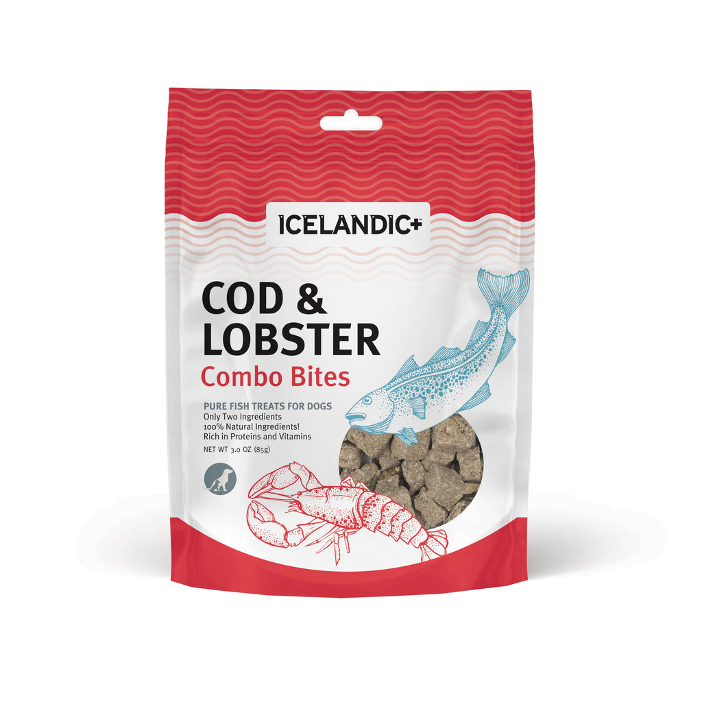Icelandic+ Cod & Lobster Combo Bites Fish Dog Treat 3.0-oz