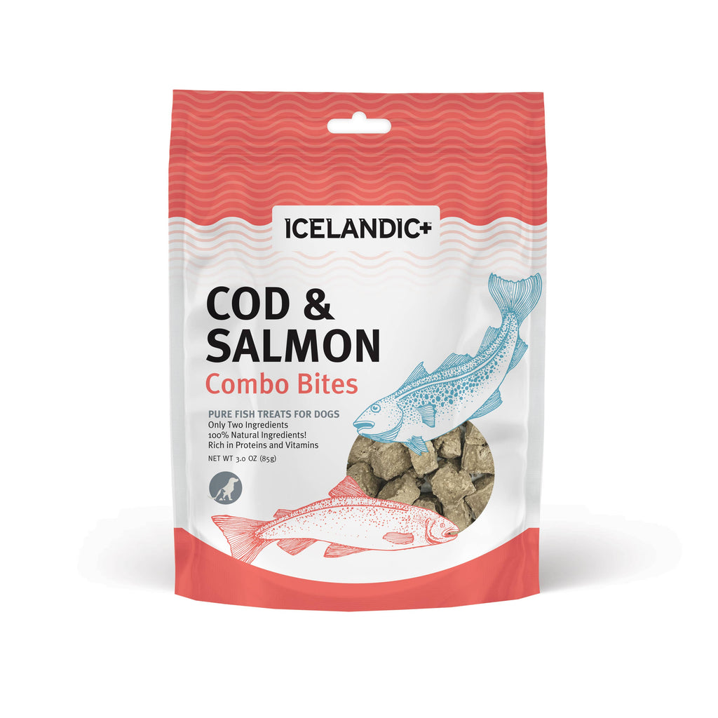 Icelandic+ Cod & Salmon Combo Bites Fish Dog Treat 3.0-oz