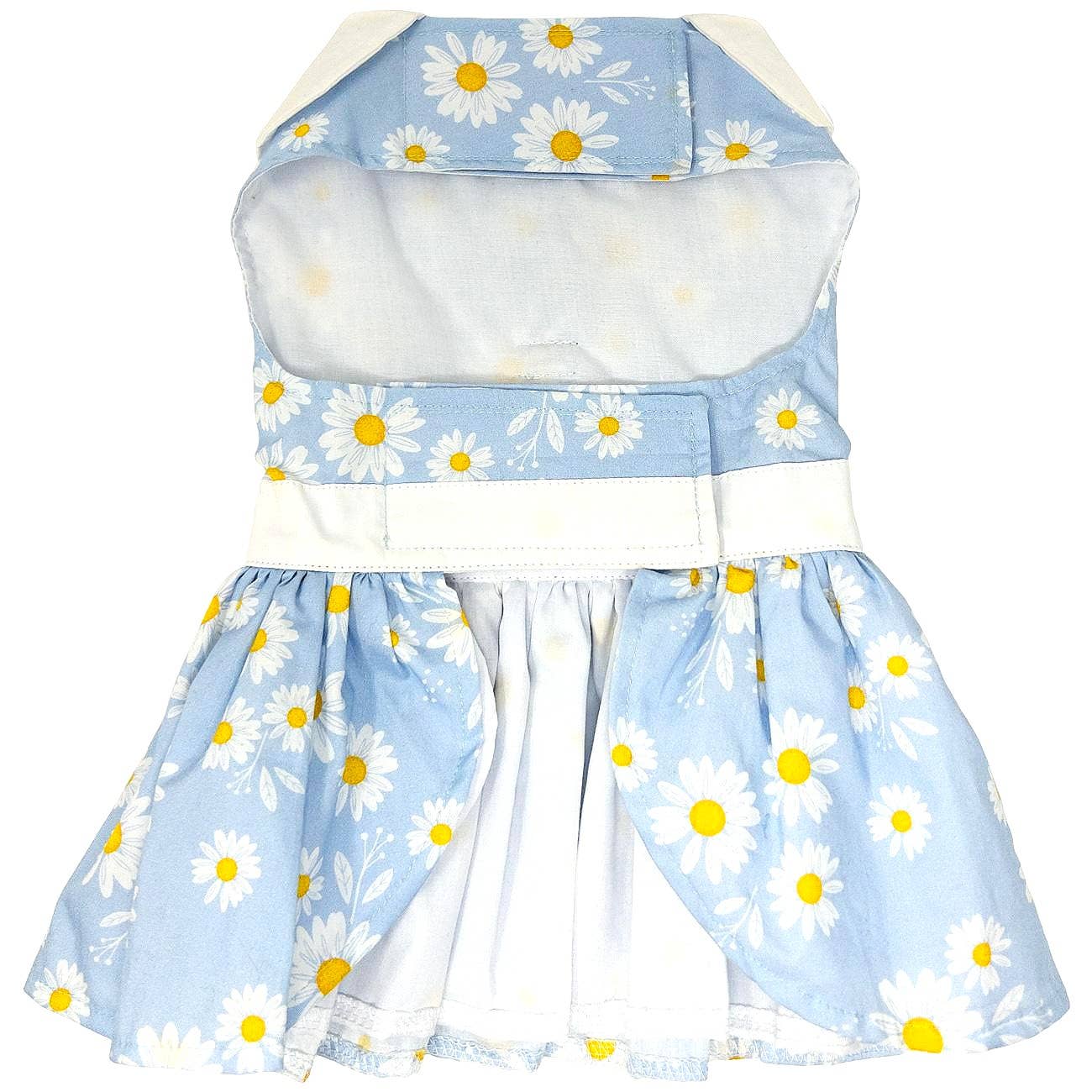 Blue Daisy Dog Dress w/ Matching Leash