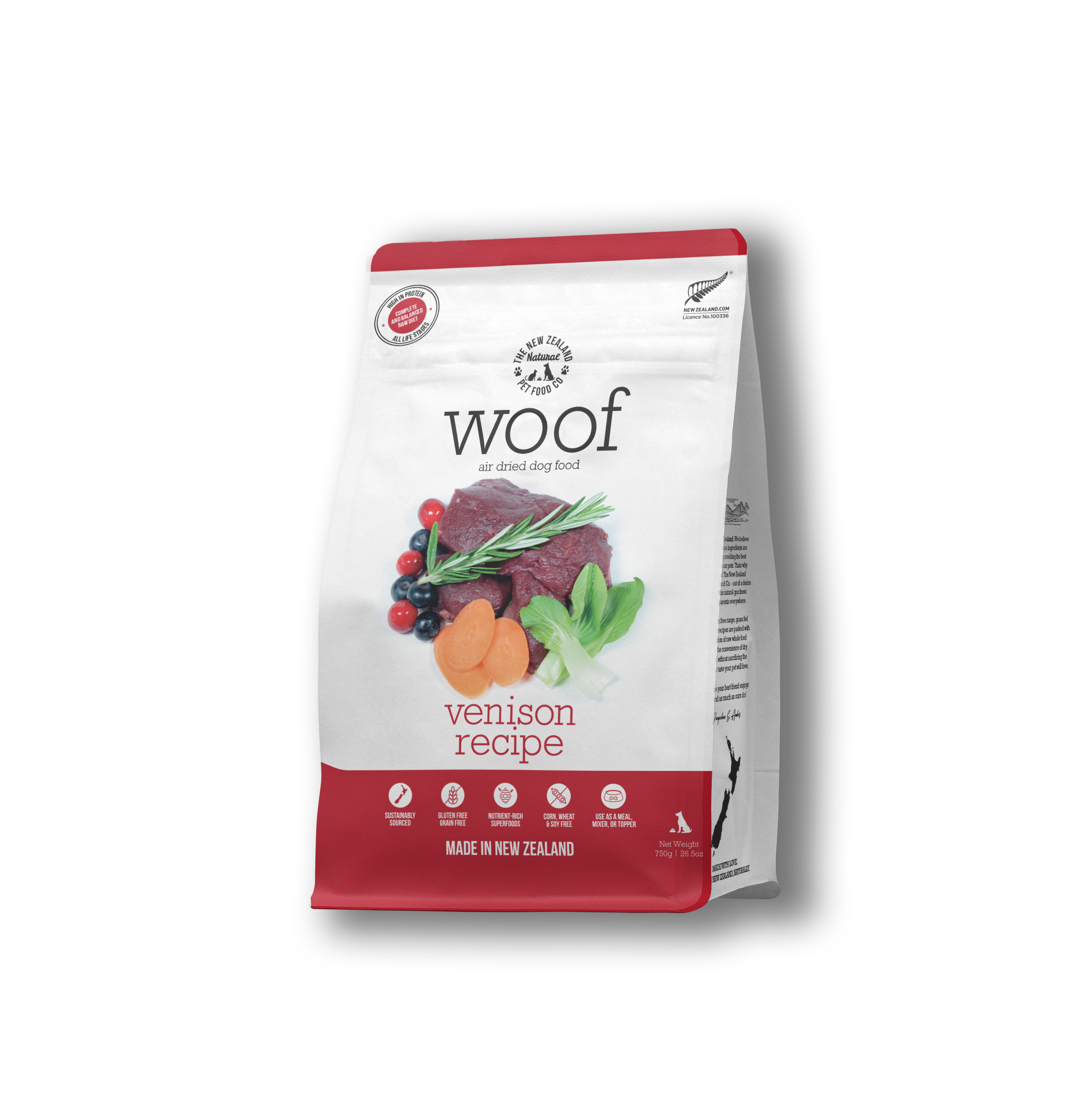 Woof Venison Air Dried Dog Food 3.5oz
