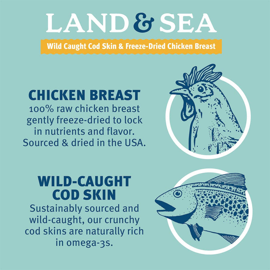 Icelandic+ Land & Sea Cod Skin Freeze-Dried Chickn Dog Treat