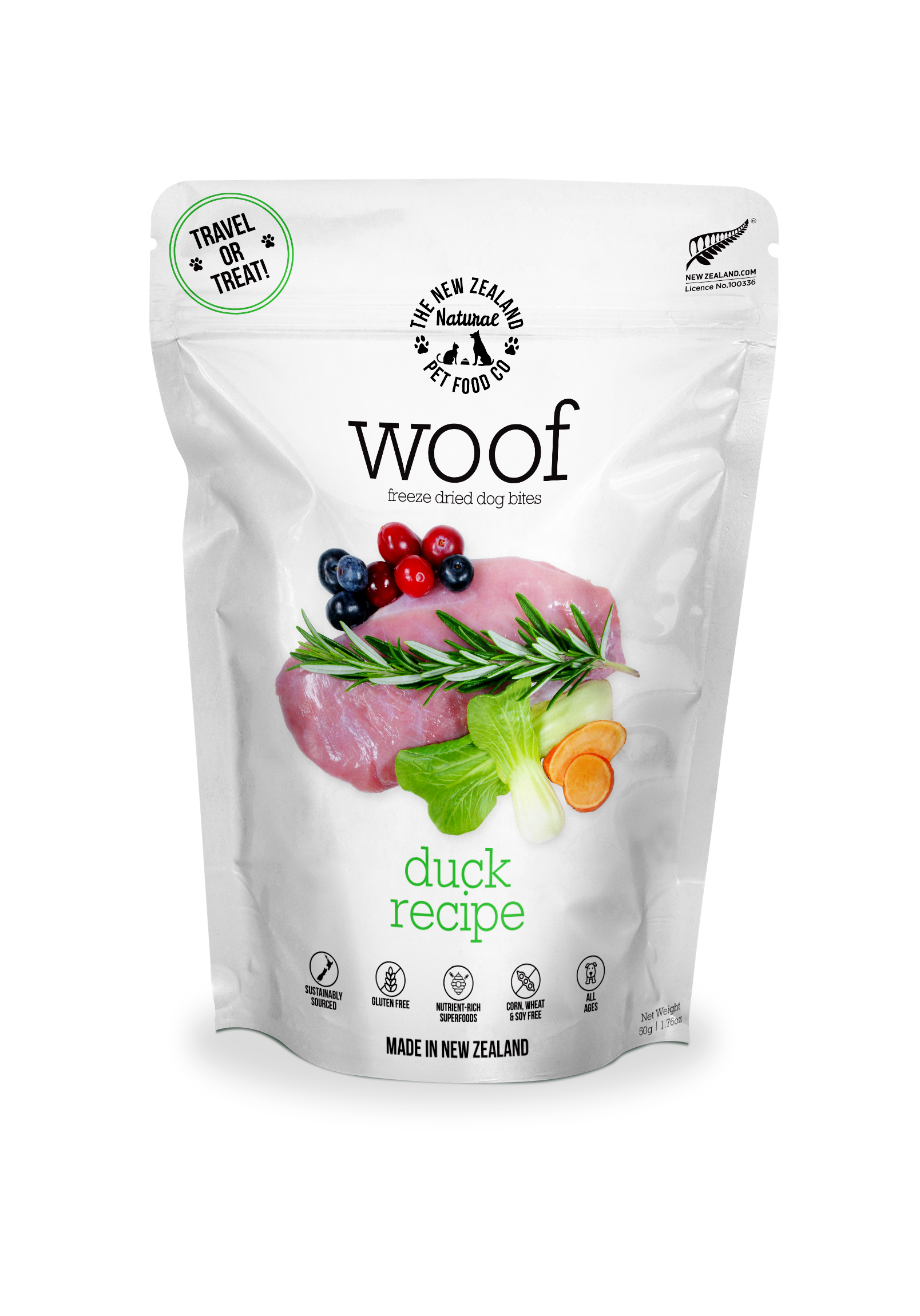 Woof Duck Freeze Dried Dog Food 9.9oz