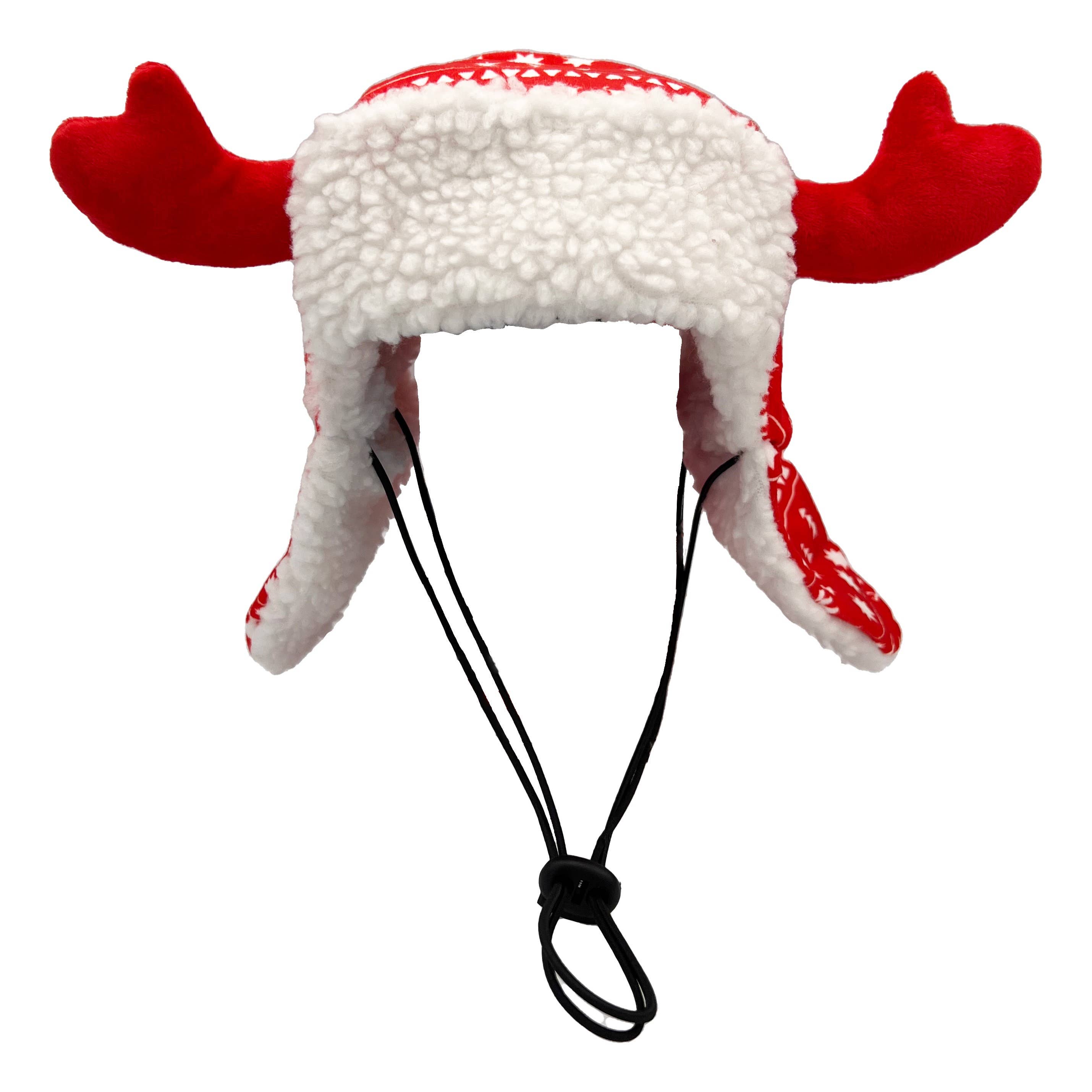 H&K Red Fairisle Antler Hat with SnugFit®