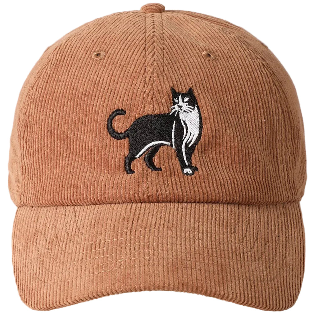 Tuxedo Cat Embroidery Corduroy Baseball Cap
