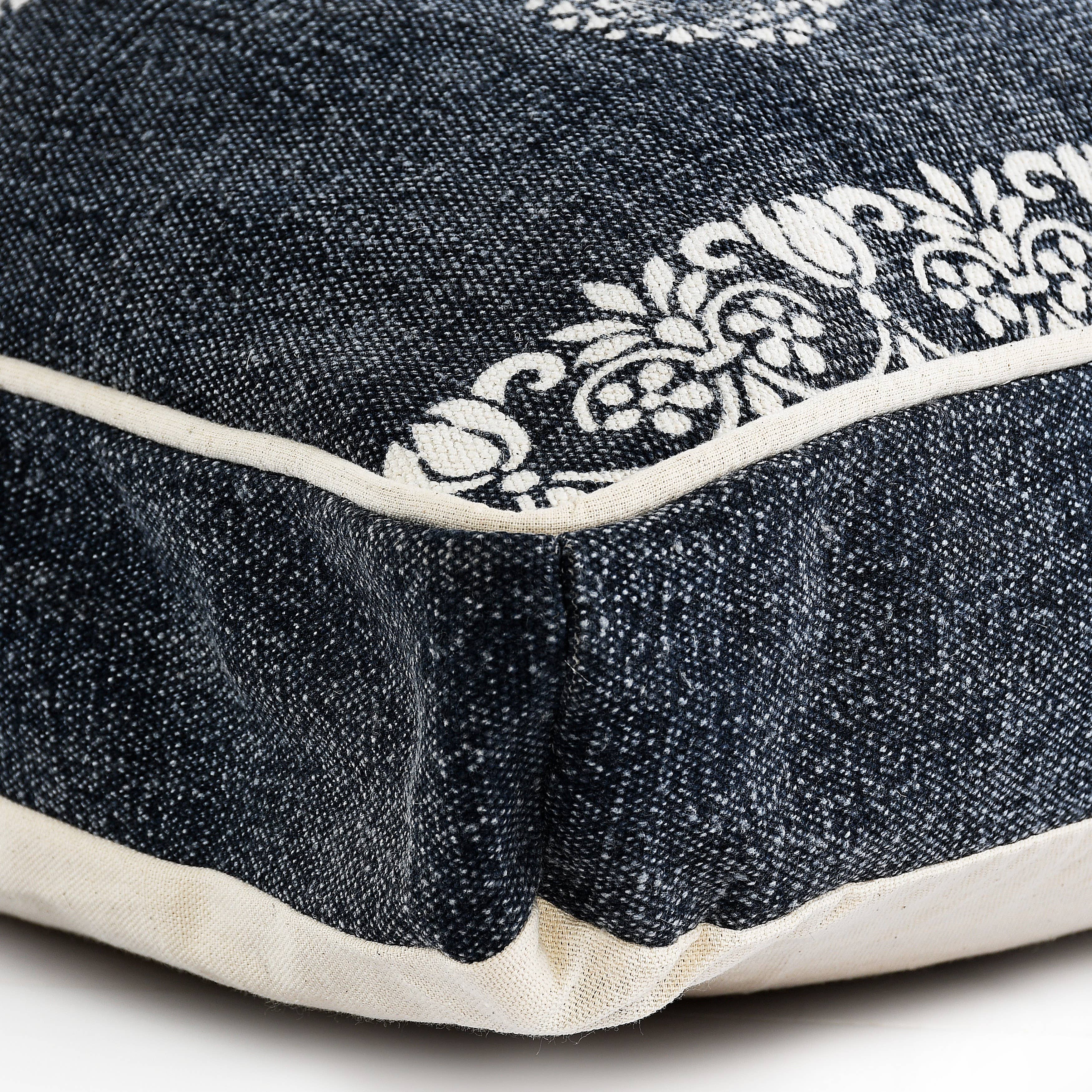 Mandala Stonewash Pillow Pet Bed With Removable Cover