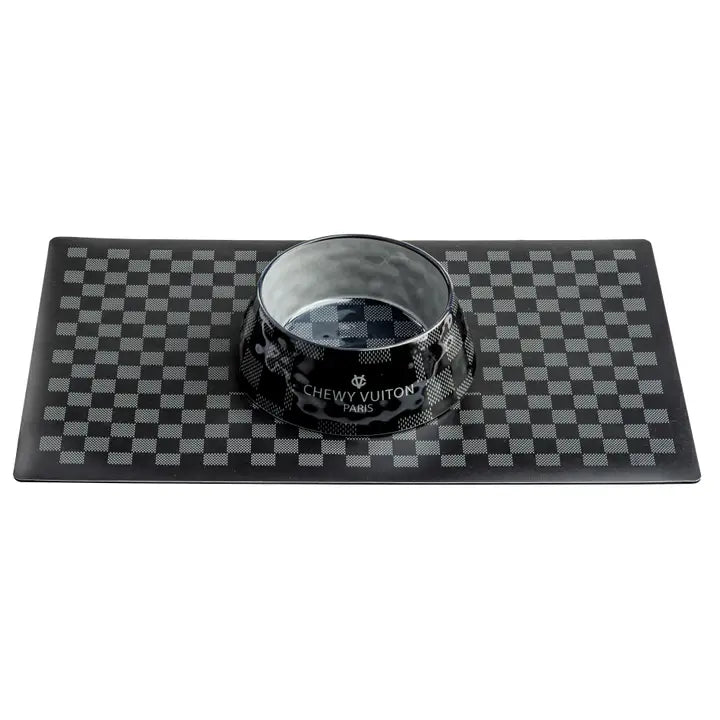 Black Checker Chewy Vuiton Placemat