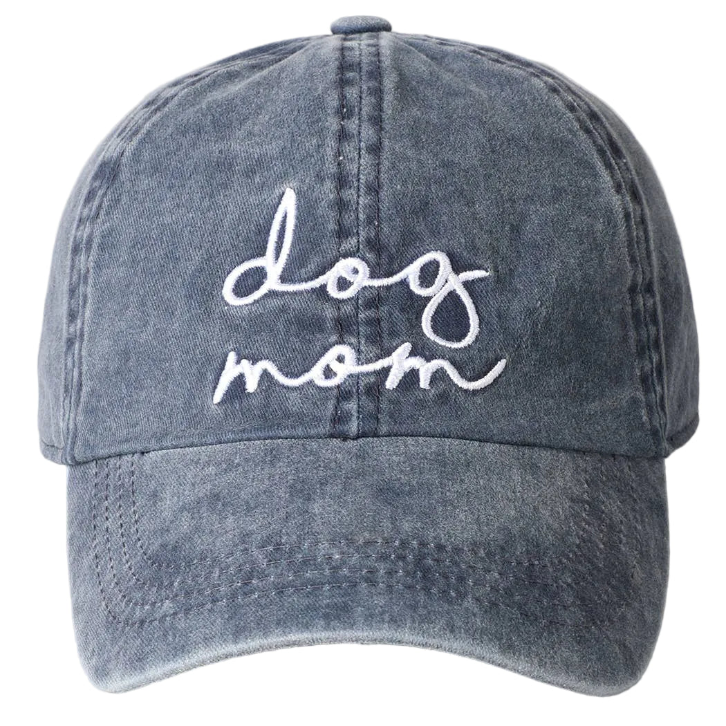 Dog Mom Lettering Embroidery Baseball Cap