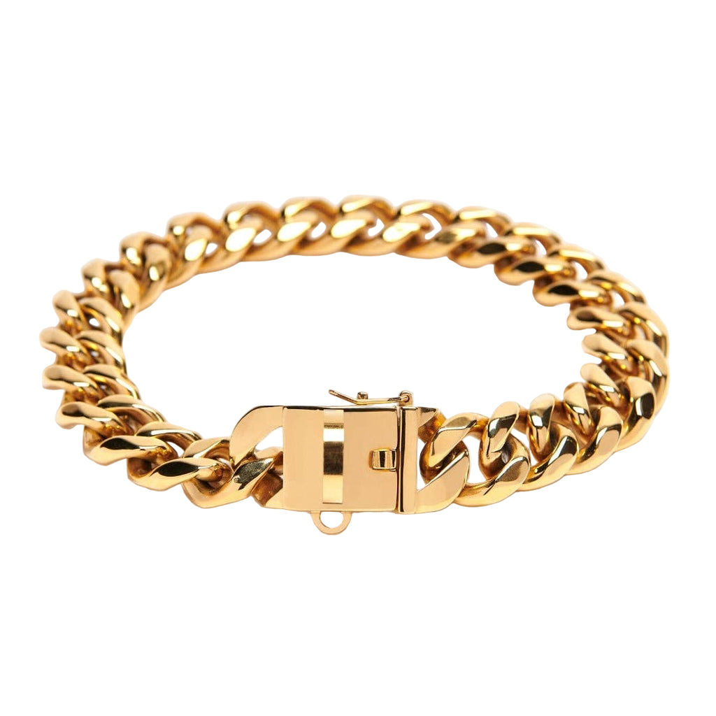 Cuban Link Chain Dog Collar - Gold