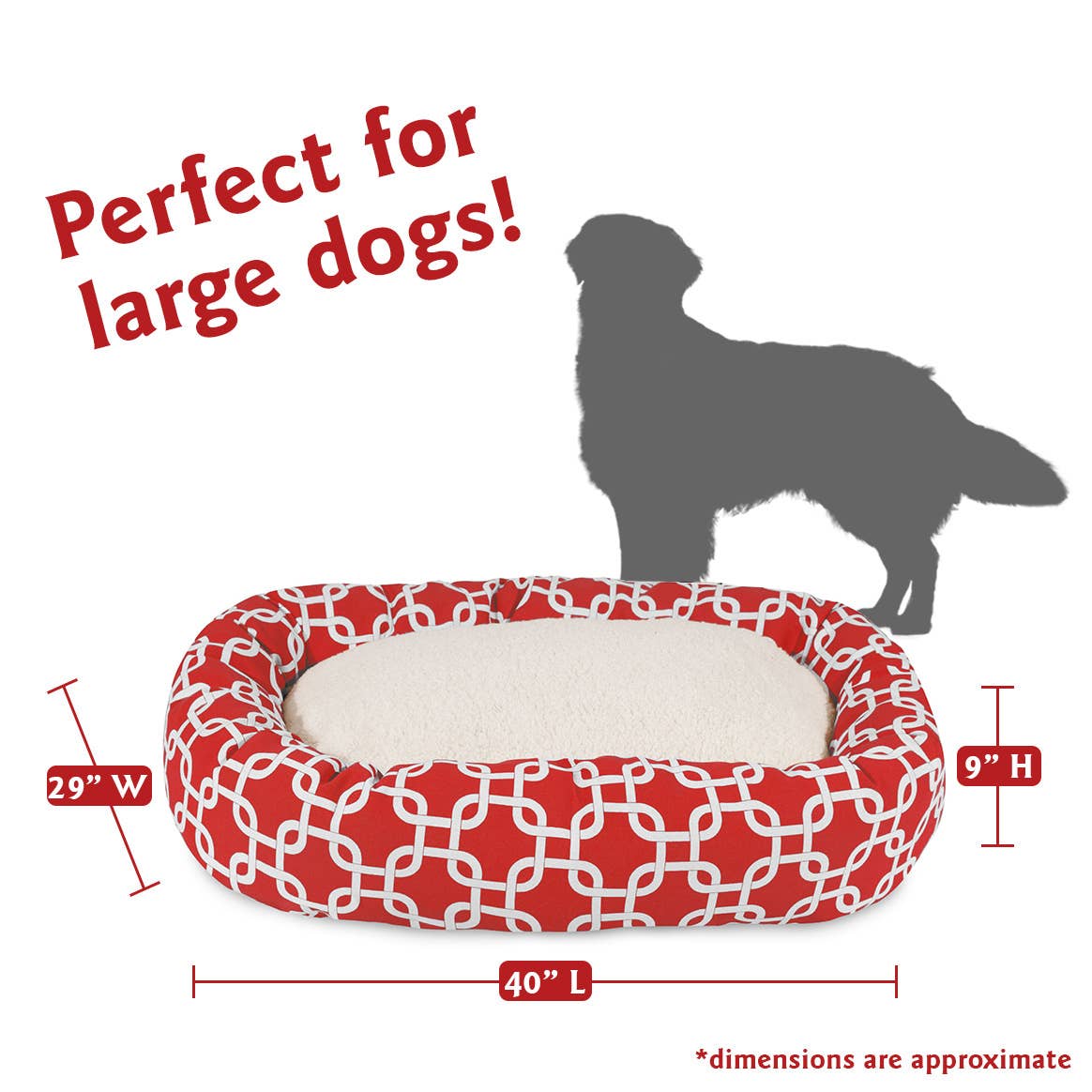 Links Sherpa Bagel Dog Bed