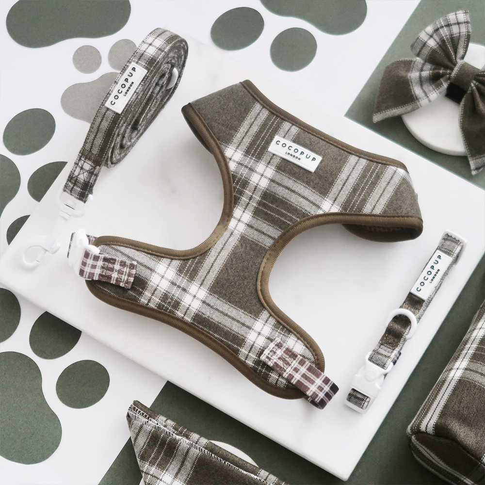 Olive Check Adjustable Neck HARNESS