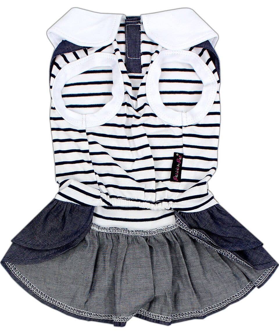 Preppy Girl Dress – Elegant Dog Dress with Plaid Design