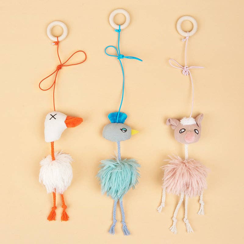 Moo - Cute Animal Series Cat Teaser Toy: Pink