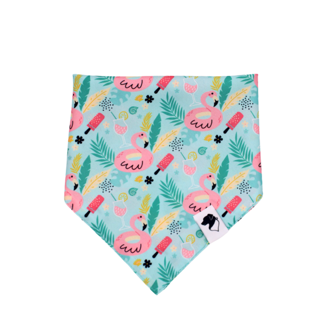 Summer Beach Double Sided Tie Snap Dog Bandana