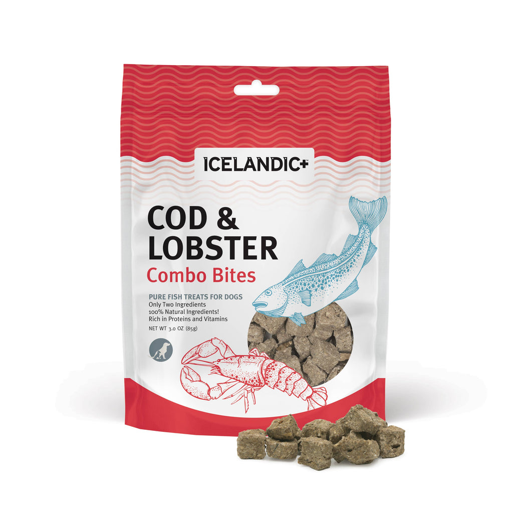 Icelandic+ Cod & Lobster Combo Bites Fish Dog Treat 3.0-oz