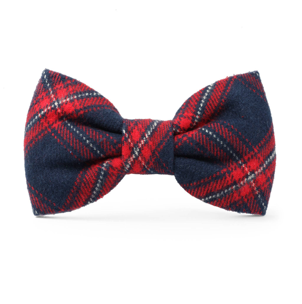 Kingston Plaid Flannel Holiday Dog Bow Tie