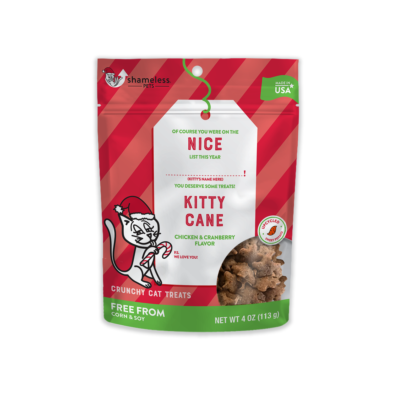 Holiday - Nice List: Kitty Cane Crunchy Cat Treats
