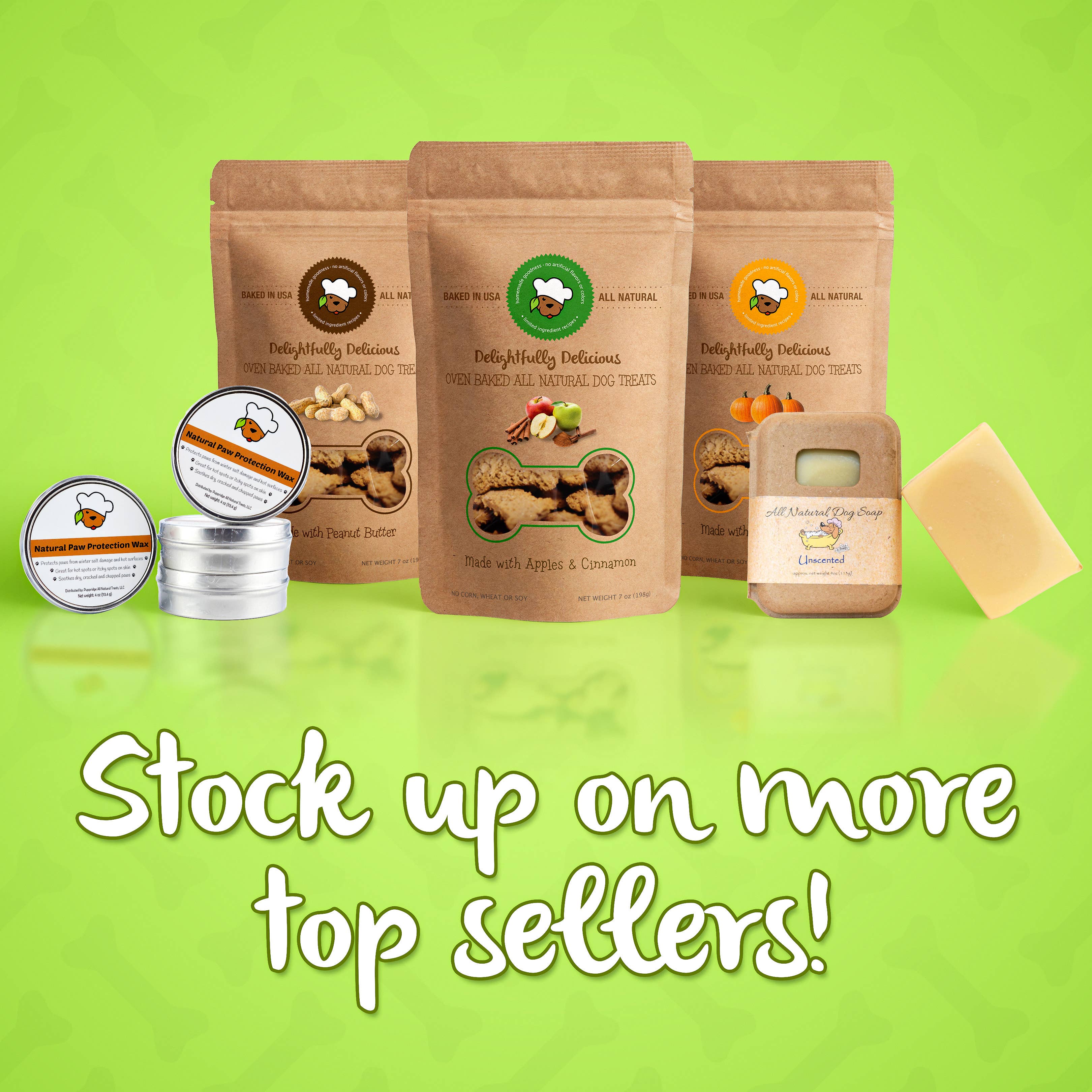 Apple Cinnamon Dog Treats | Pet Treats | Dog Treat Bag