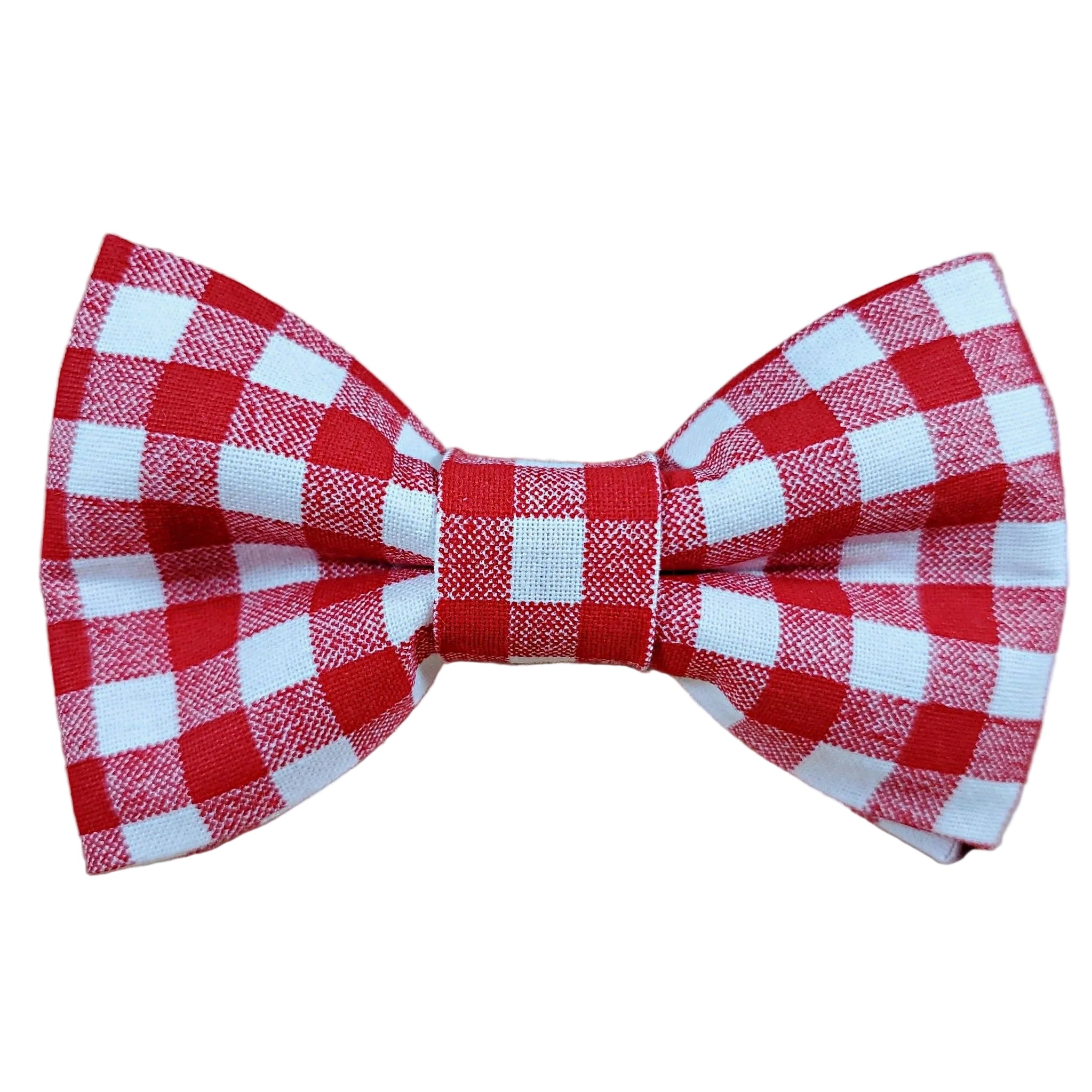 Red and White Gingham Bow Tie
