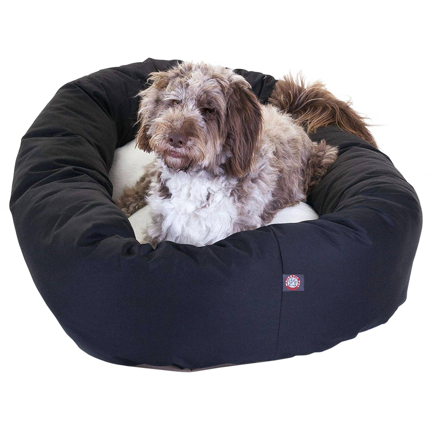Poly/Cotton Sherpa Bagel Dog Bed