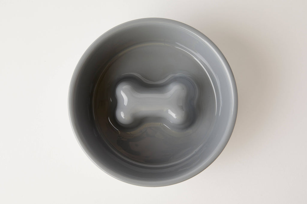 Bone Slow Feeder Bowl Grey (Three Sizes)