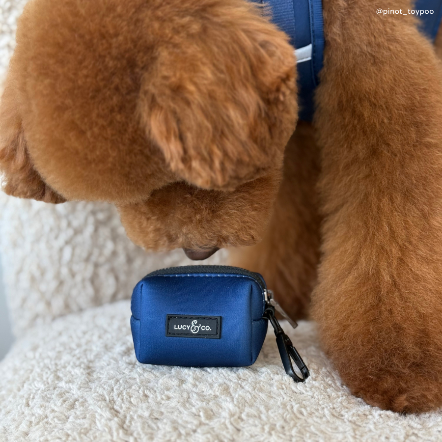Navy Poop Bag Holder