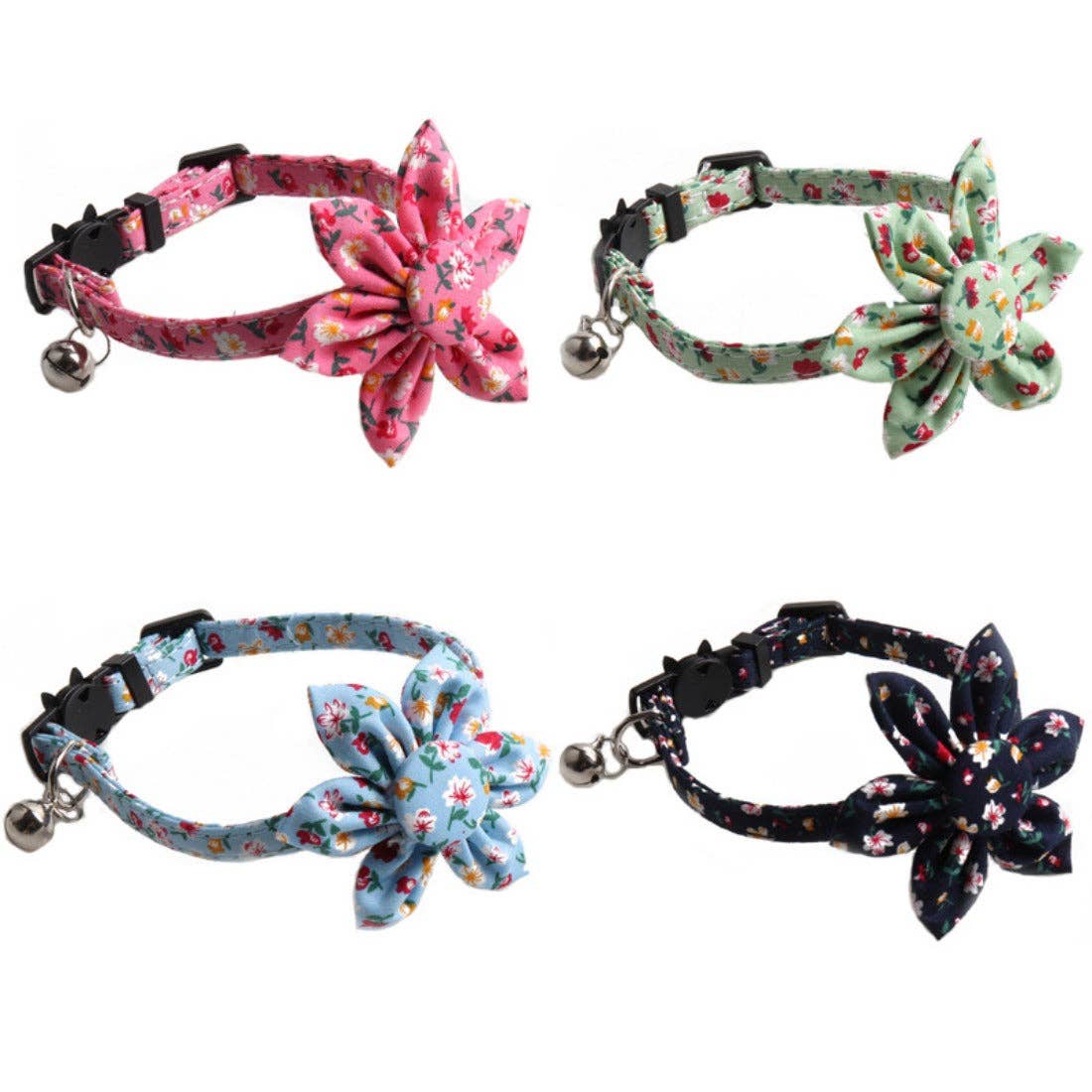 Mokka - Floral Cat Collar – Adjustable & Safety Breakaway Design
