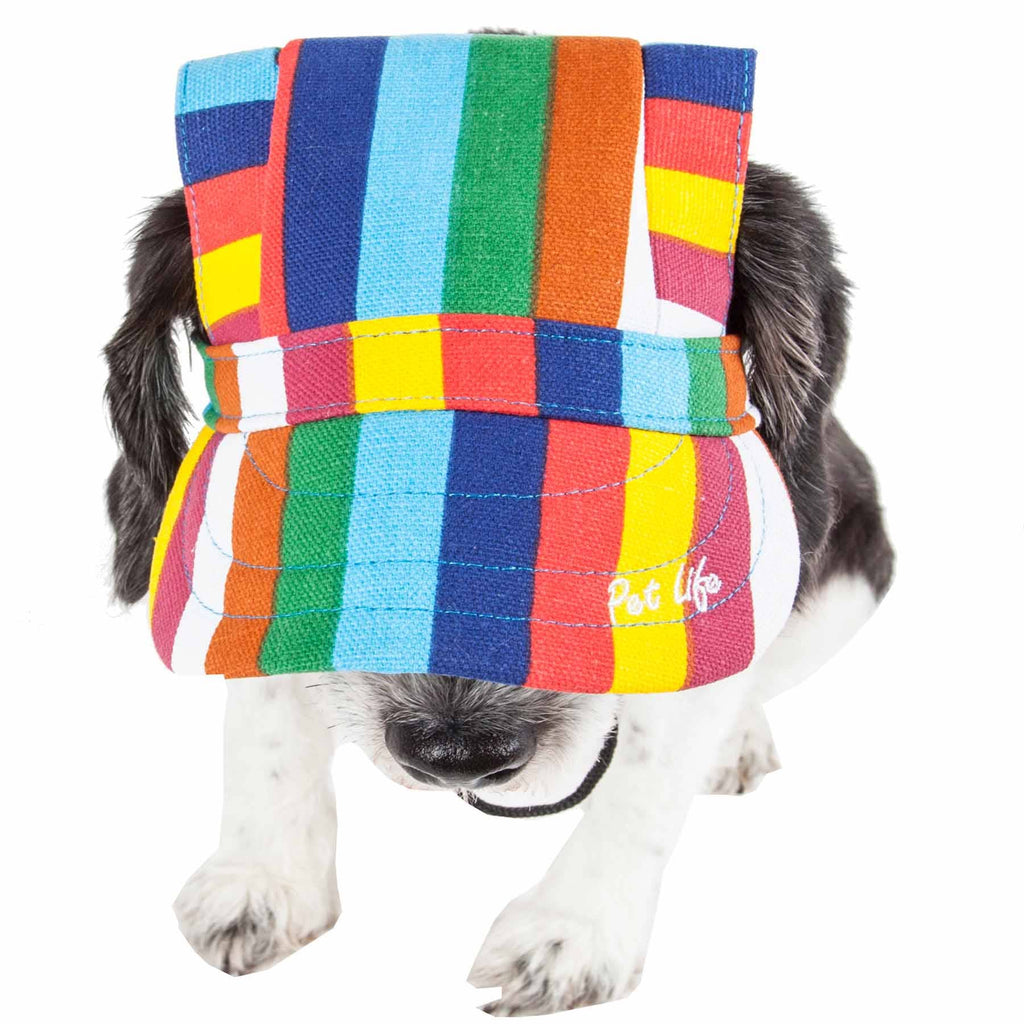 Pet Life ® 'Colorfur' Floral Uv Protectant Fashion Dog Hat
