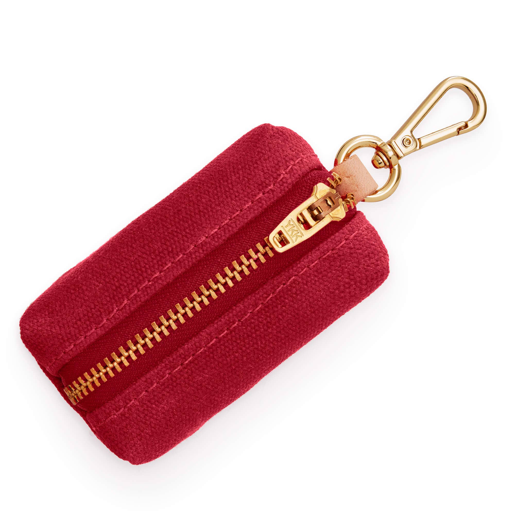 Wine Waxed Canvas Poop Bag Dispenser