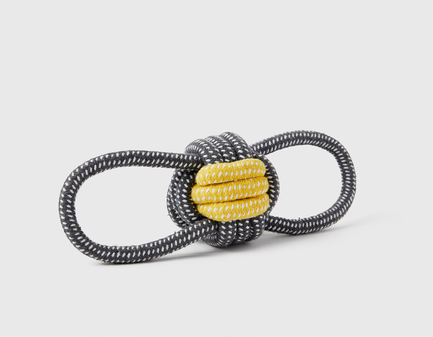 Black and Yellow Double Loop Celtic Knot Rope Toy
