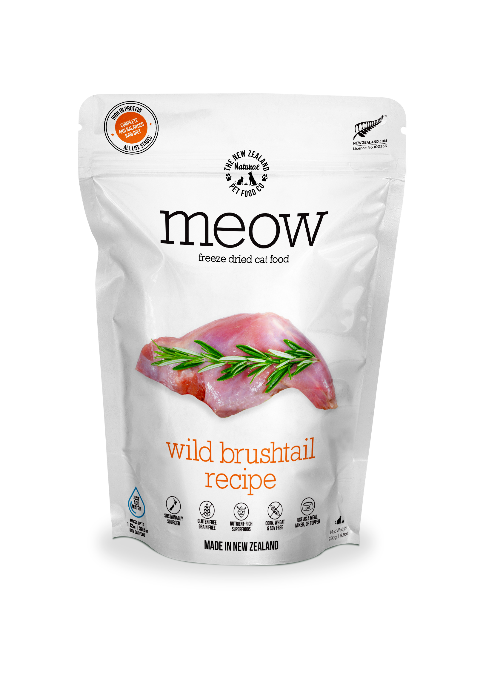 Meow Wild Brushtail Freeze Dried Cat Food 1.76oz