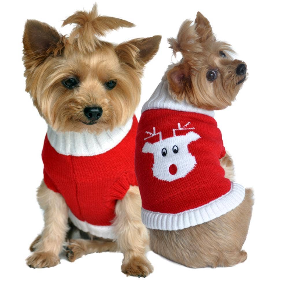 Combed Cotton Holiday Dog Sweater